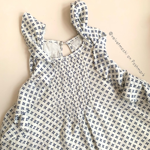 Abercrombie & Fitch ~ NWOT Pattern Ruffle Pleated Tank Top! - Picture 1 of 7